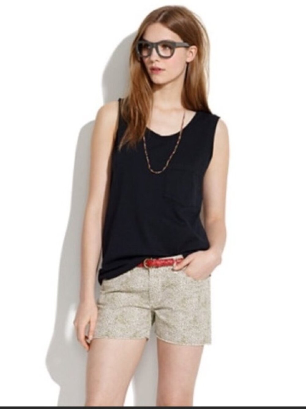 Madewell size 26 Safari spotted mini shorts animal print